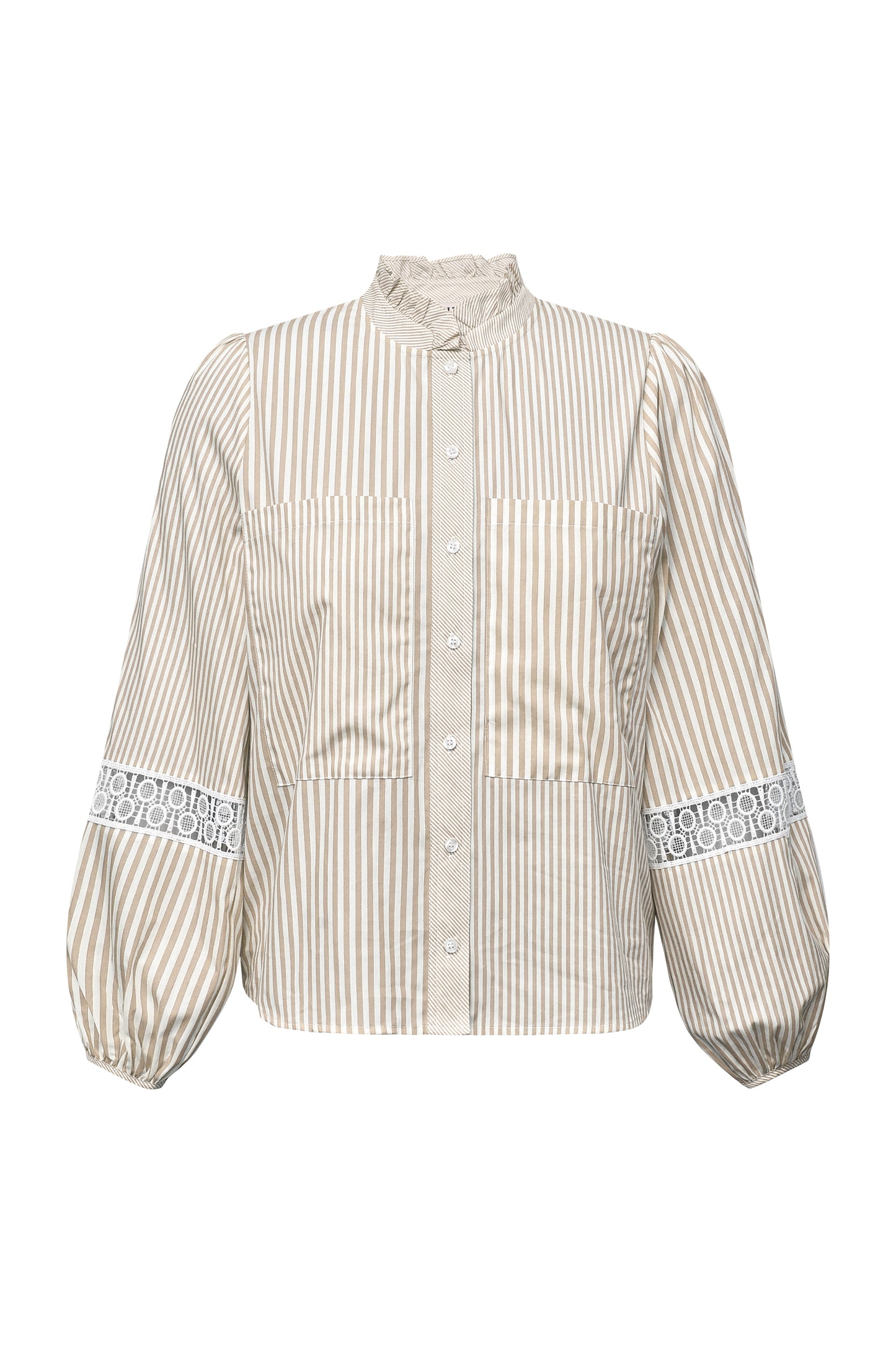 A-VIEW - Tiffany stripe shirt - Sand