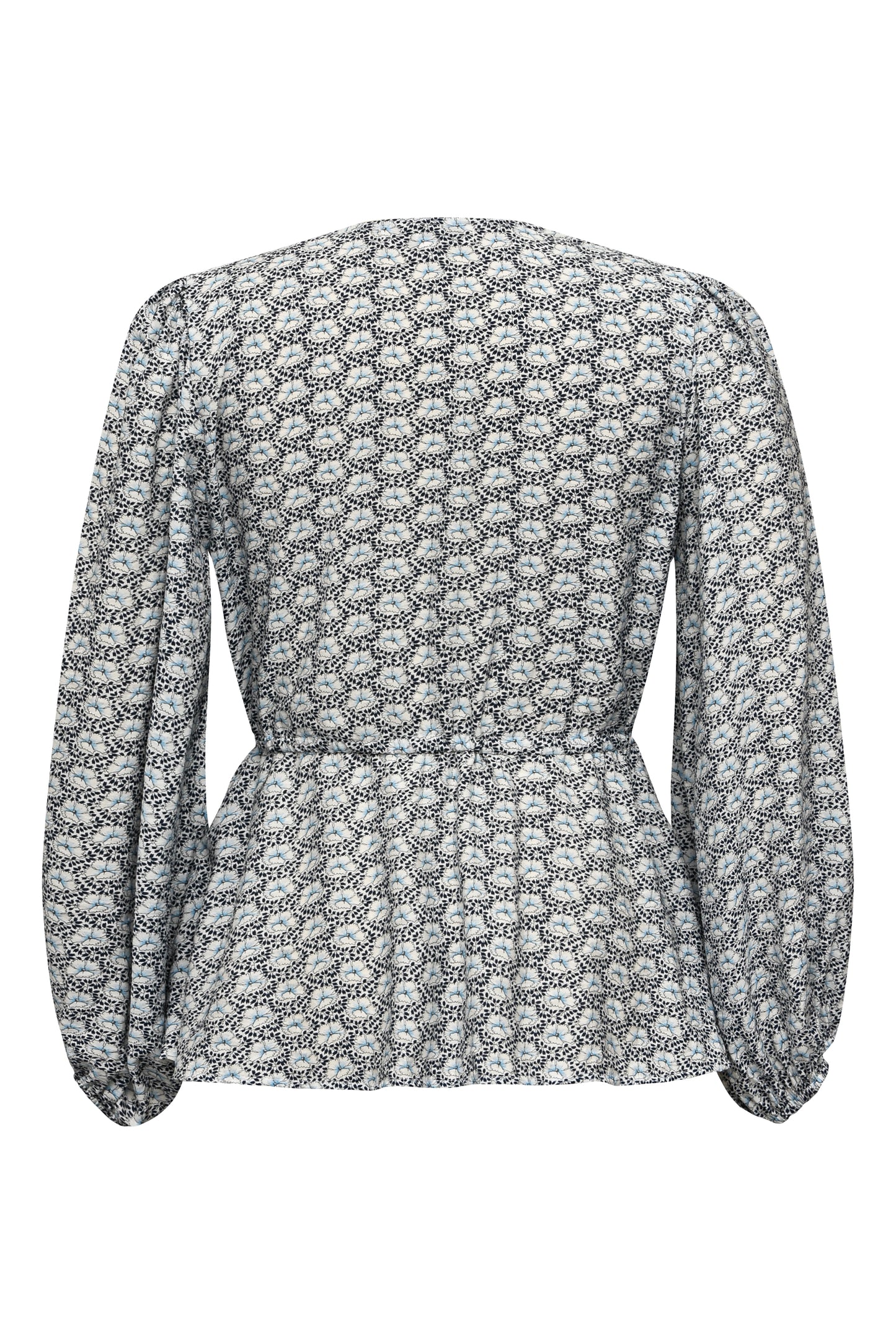 A-VIEW -  Luna blouse - Blåt blomsterprint